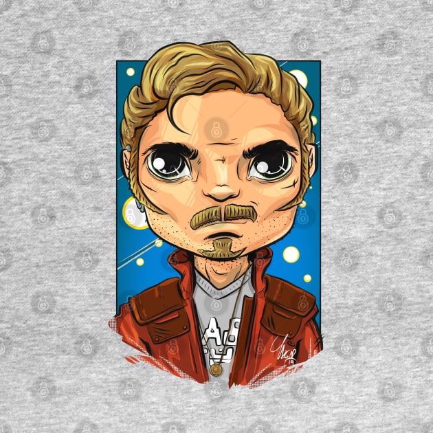 Pop Culture Caricature #12 - Starlord by yazgar